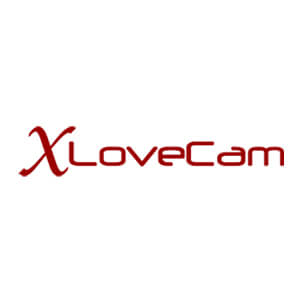 하트 아이콘이 포함된 XLoveCam 로고